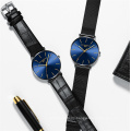 ONTHEEDGE 023 Ultra-Thin Mens Wristwatches Luxury Quartz Stainless Steel Waterproof Calendar Watches New